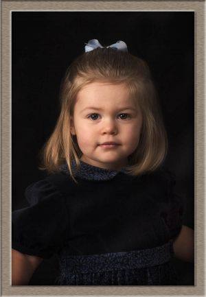 Classic Studio Portrait of Little Girl, Lake Oswego, Oregon
